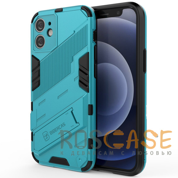 Фото Голубой Megatron | Противоударный чехол-подставка для iPhone 11 с защитой камеры