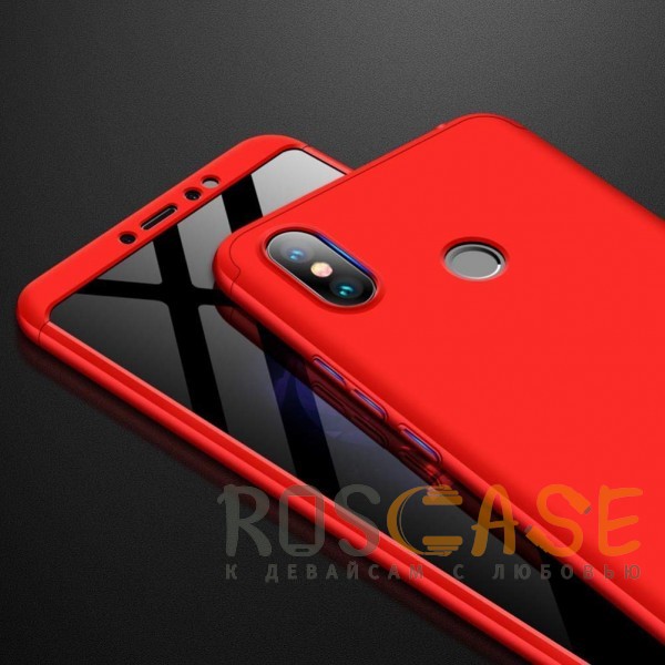 Фотография Красный GKK LikGus 360° | Двухсторонний чехол для Xiaomi Mi Max 3 с защитными вставками