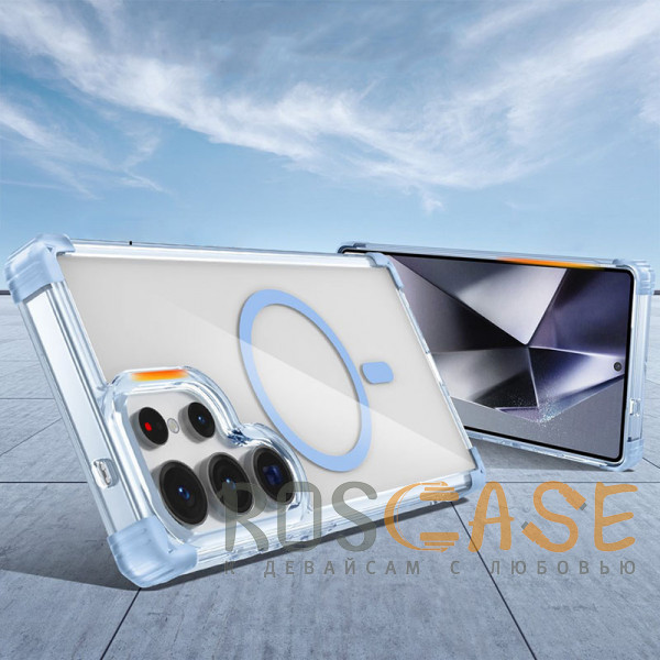 Фото Синий Nature Magnetic | Прозрачный противоударный чехол с поддержкой MagSafe для Samsung Galaxy S26 Ultra
