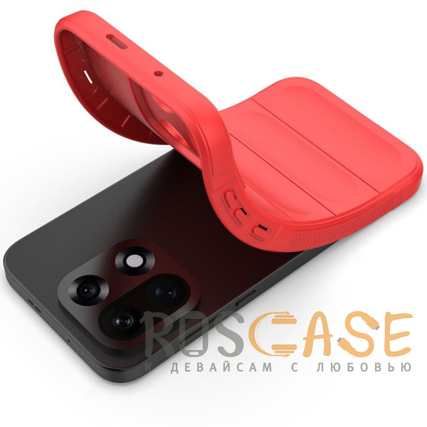 Фотография Красный Flex Silicone | Противоударный чехол для OnePlus 15 5G с защитой камеры и микрофиброй