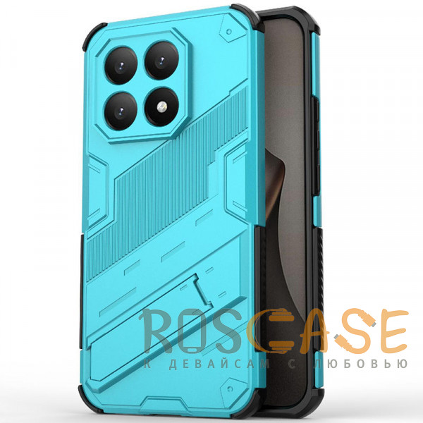 Фото Голубой Megatron | Противоударный чехол-подставка для Xiaomi Mi 15T с защитой камеры