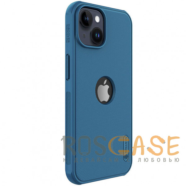 Фотография Синий Nillkin Super Frosted Shield Pro | Матовый чехол из пластика и ТПУ для iPhone 13 / 14