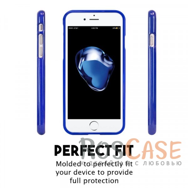 Изображение Синий Mercury Jelly Pearl Color | Яркий силиконовый чехол для для Apple iPhone 7 plus / 8 plus (5.5")