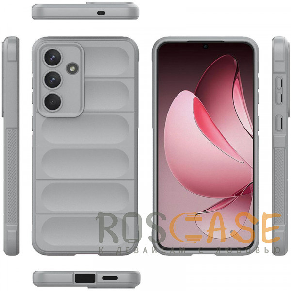 Фото Серый Flex Silicone | Противоударный чехол для Samsung Galaxy S25 FE с защитой камеры и микрофиброй