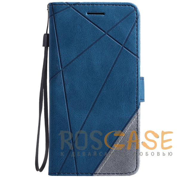 Фото Синий Retro Book | Кожаный чехол книжка / кошелек из Premium экокожи для Xiaomi Redmi Note 10T / Poco M3 Pro