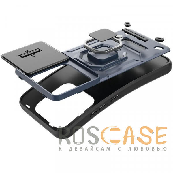 Фото Черный Transformer Ring Holder | Противоударный чехол с кольцом и шторкой камеры для Xiaomi Mi 14T