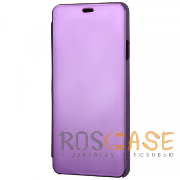 Фото Фиолетовый Чехол-книжка RosCase с дизайном Clear View для Xiaomi Redmi Note 9 Pro (Max) / Note 9S