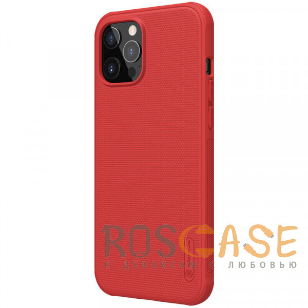 Фотография Красный Nillkin Super Frosted Shield | Матовый пластиковый чехол для iPhone 12 Pro Max
