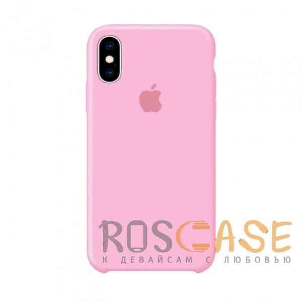 Фото Нежно-розовый Чехол Silicone Case для iPhone X / XS
