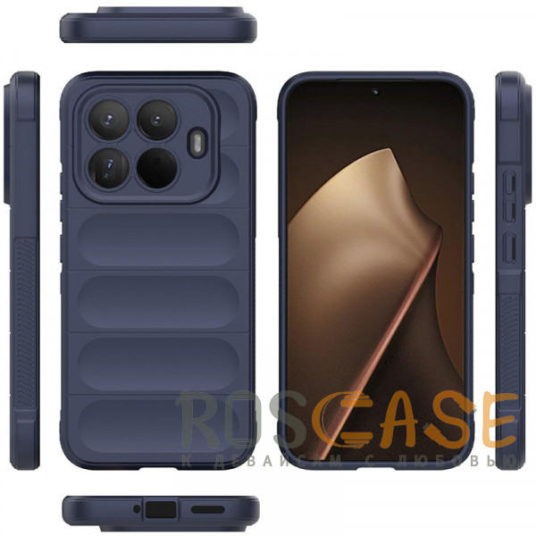 Фото Темно-синий Flex Silicone | Противоударный чехол для Xiaomi Mi 15T Pro с защитой камеры и микрофиброй