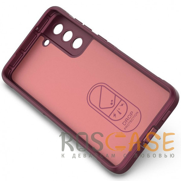 Изображение Бордовый Flex Silicone | Противоударный чехол для Samsung Galaxy S21 FE с защитой камеры и микрофиброй
