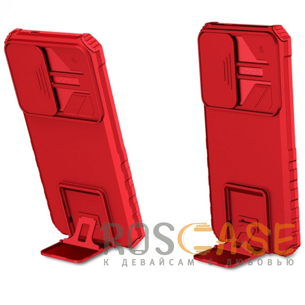 Фотография Красный CamShield Holder | Противоударный чехол-подставка для Samsung Galaxy S25 Plus / S24 Plus 5G с защитой камеры