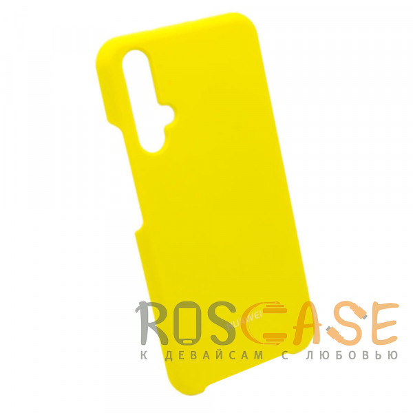 Фото Желтый Silicone Cover | Силиконовый чехол с микрофиброй для Huawei Honor 20 / Nova 5T