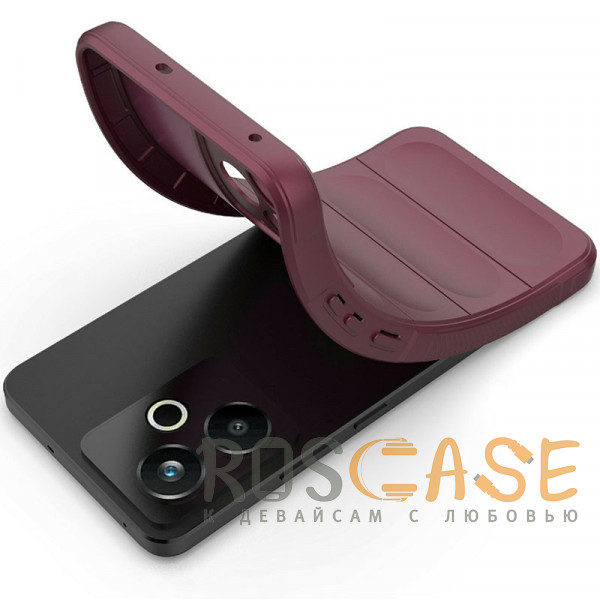 Фотография Бордовый Flex Silicone | Противоударный чехол для Realme 14T 5G с защитой камеры и микрофиброй