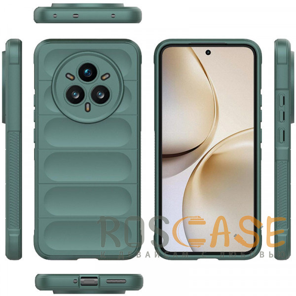 Фото Зеленый Flex Silicone | Противоударный чехол для Realme 14 Pro 5G с защитой камеры и микрофиброй