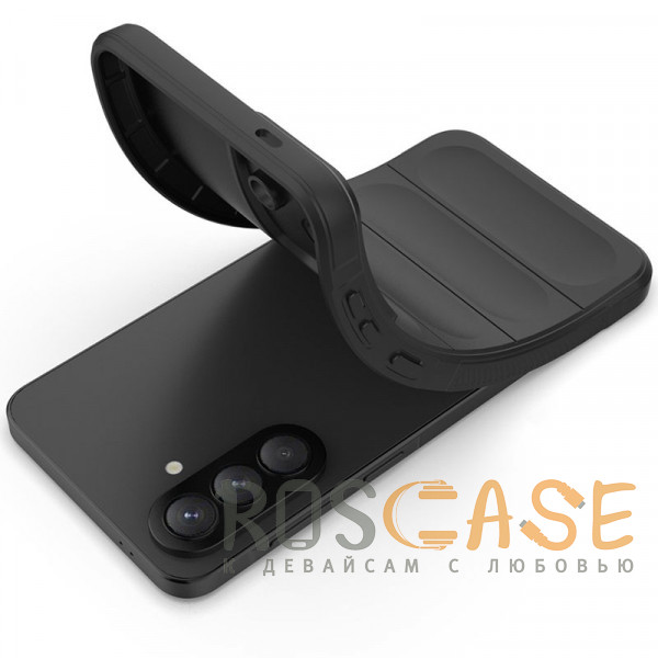 Фотография Черный Flex Silicone | Противоударный чехол для Samsung Galaxy A37 с защитой камеры и микрофиброй