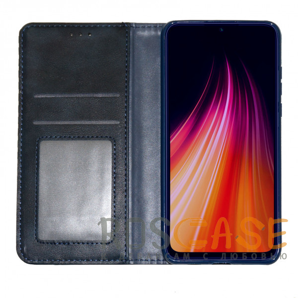 Изображение Темно-синий Business Wallet | Кожаный чехол книжка с визитницей для Samsung Galaxy S9 Plus