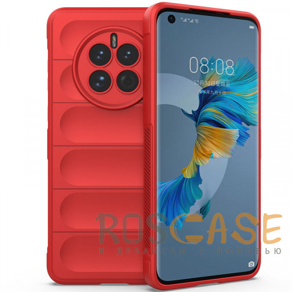 Фото Красный Flex Silicone | Противоударный чехол для Huawei Mate 50 / 50E с защитой камеры и микрофиброй