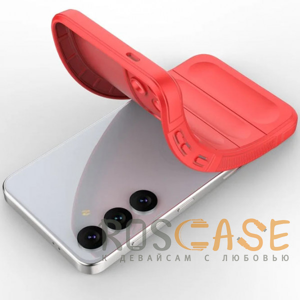 Фотография Красный Flex Silicone | Противоударный чехол для Samsung Galaxy S24 Plus с защитой камеры и микрофиброй