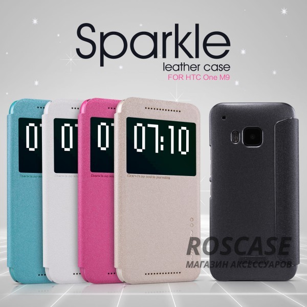 фото кожаный чехол (книжка) Nillkin Sparkle Series для HTC One / M9 
