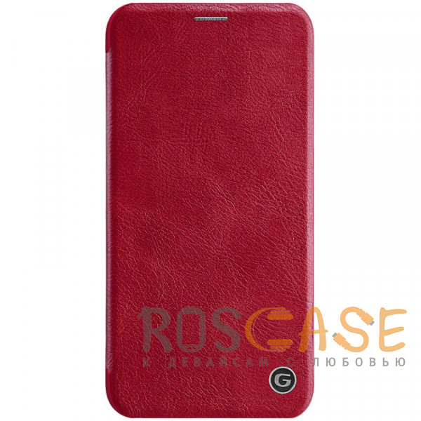 Фото Красный G-Case Vintage | Кожаный Premium чехол книжка для iPhone 11 Pro