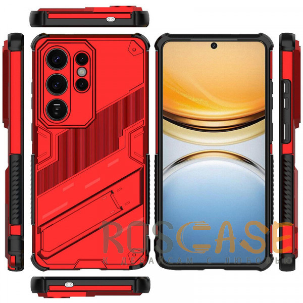 Изображение Красный Megatron | Противоударный чехол-подставка для Samsung Galaxy S26 Ultra с защитой камеры