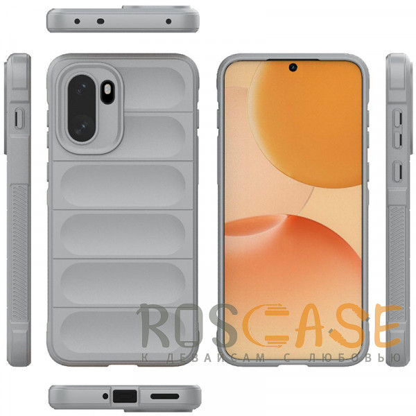 Фото Серый Flex Silicone | Противоударный чехол для OnePlus 15R / Ace 6 / 6T 5G с защитой камеры и микрофиброй