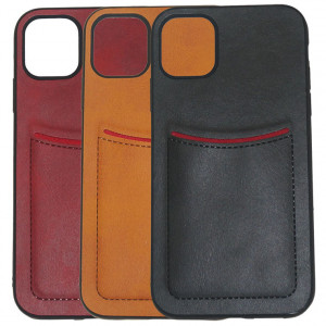 ILEVEL | Чехол с кожаным покрытием и карманом  для iPhone 12 Mini