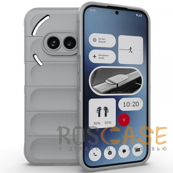 Фото Серый Flex Silicone | Противоударный чехол для Nothing Phone 2a с защитой камеры и микрофиброй