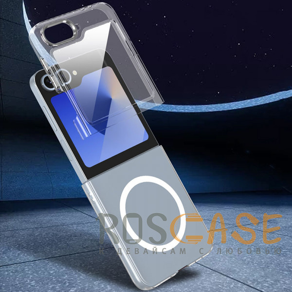 Фото Прозрачный Crystal 3D Magsafe | Прозрачный пластиковый чехол для Samsung Galaxy Z Flip 5