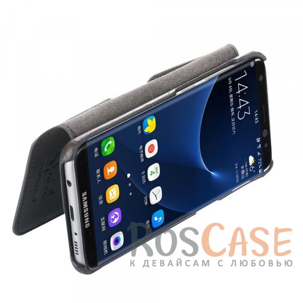 Изображение Черный Кожаный чехол-книжка для Samsung G950 Galaxy S8 с внутренним карманом