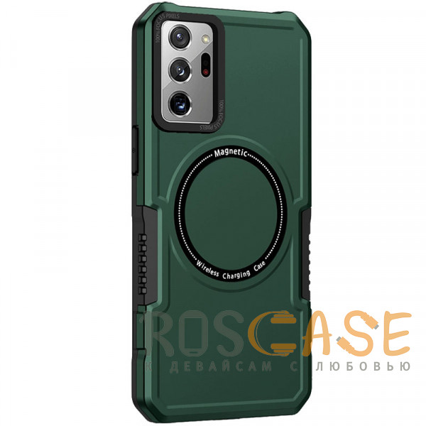 Фото Зеленый Magnetic Armor | Противоударный чехол с поддержкой MagSafe для Samsung Galaxy Note 20 Ultra