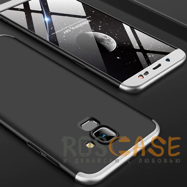 Фотография Черный / Серебряный GKK LikGus 360° | Двухсторонний чехол для Samsung Galaxy A6 (2018) с защитными вставками
