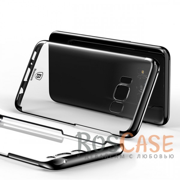 Фотография Черный Baseus Glitter | Ультратонкий чехол для Samsung G950 Galaxy S8 с глянцевыми торцами