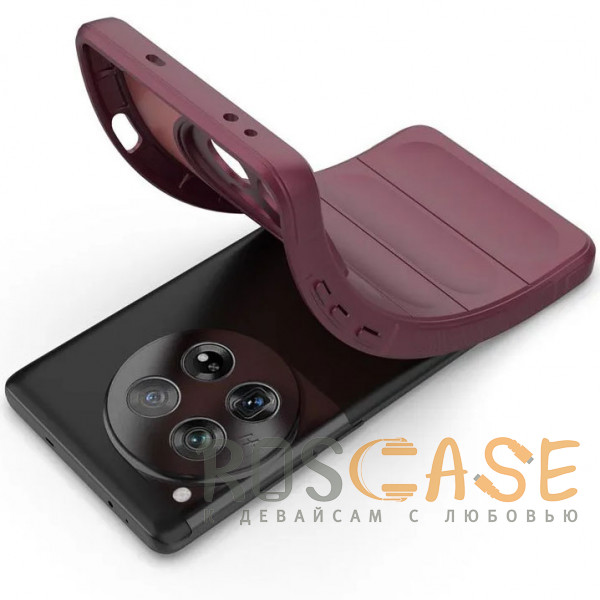 Фотография Бордовый Flex Silicone | Противоударный чехол для OnePlus 12 с защитой камеры и микрофиброй
