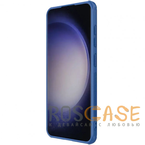 Изображение Синий Nillkin Super Frosted Shield Pro | Матовый чехол из пластика и ТПУ для Samsung Galaxy S24 Plus