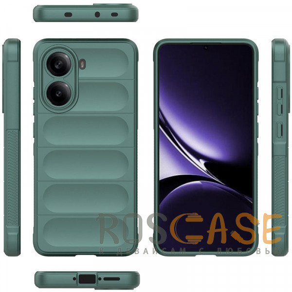 Фото Зеленый Flex Silicone | Противоударный чехол для Xiaomi Redmi Turbo 4 с защитой камеры и микрофиброй