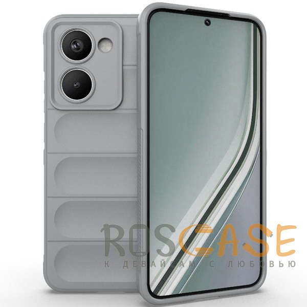 Фото Серый Flex Silicone | Противоударный чехол для Realme P3 Ultra 5G с защитой камеры и микрофиброй