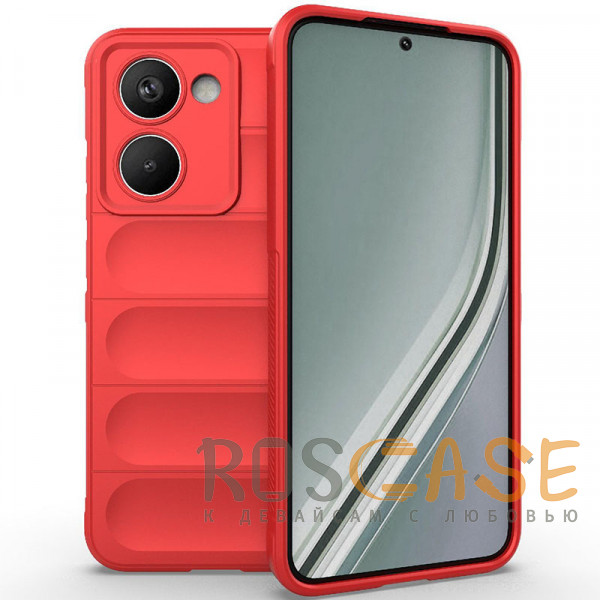 Фото Красный Flex Silicone | Противоударный чехол для Realme P3 Ultra 5G с защитой камеры и микрофиброй