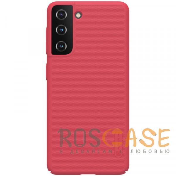 Фото Красный Nillkin Super Frosted Shield | Матовый пластиковый чехол для Samsung Galaxy S21