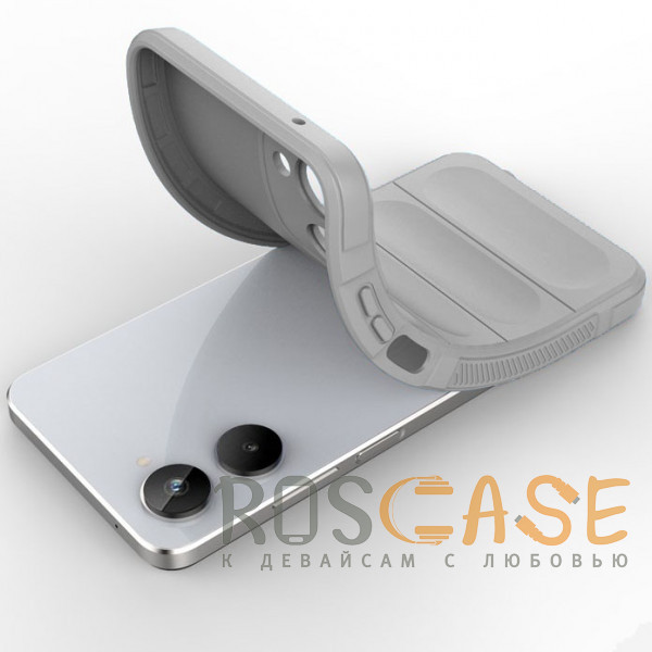 Фотография Серый Flex Silicone | Противоударный чехол для Realme 10 4G с защитой камеры и микрофиброй