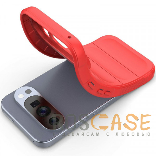 Фотография Красный Flex Silicone | Противоударный чехол для Google Pixel 10 / 10 Pro с защитой камеры и микрофиброй