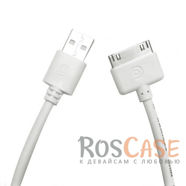 Фото Белый Дата кабель GRIFFIN USB to 30-pin для Apple iPhone 4/4S (1m) 