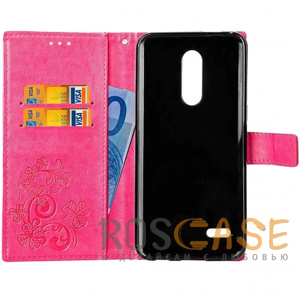 Изображение Розовый Чехол-книжка с узорами на магнитной застёжке для Xiaomi Redmi 5 Plus / Note 5 (1 камера)