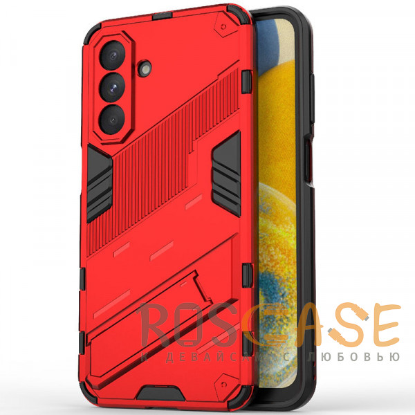 Фото Красный Megatron | Противоударный чехол-подставка для Samsung Galaxy A26 5G с защитой камеры