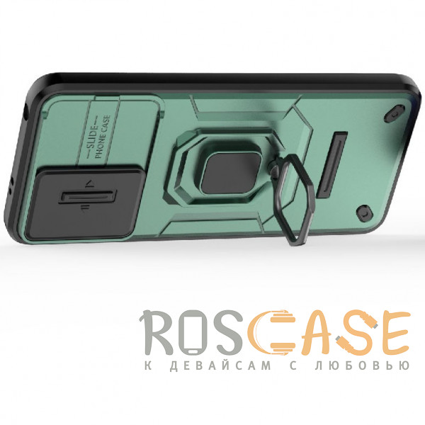 Фотография Зеленый Transformer Ring Holder | Противоударный чехол с кольцом и шторкой камеры для Xiaomi Redmi Note 12 5G / Poco X5 5G