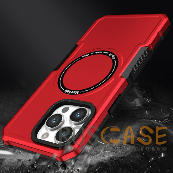 Фото Красный Magnetic Armor | Противоударный чехол с поддержкой MagSafe для iPhone 15 Pro Max