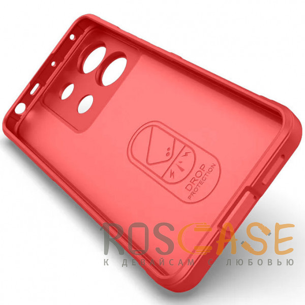 Фото Красный Flex Silicone | Противоударный чехол для Xiaomi Redmi Note 13 Pro 5G / Poco X6 5G с защитой камеры и микрофиброй