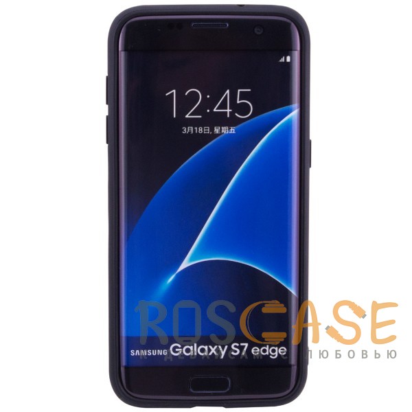 Фотография Синий Deen | Матовый чехол для Samsung G935F Galaxy S7 Edge с креплением под магнитный держатель и кольцом-подставкой