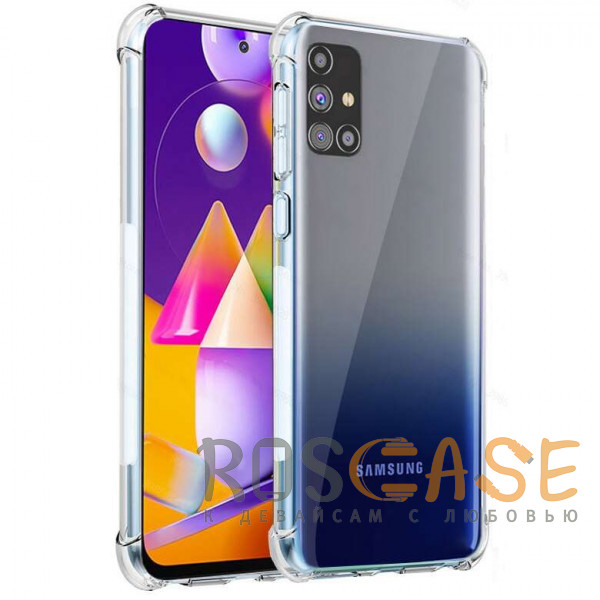 Фото Прозрачный Противоударный силиконовый чехол для Samsung Galaxy M31s с усиленными углами